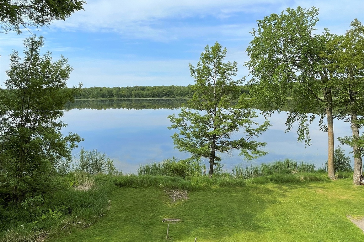 View of lake from yard