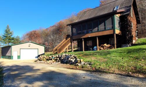 Log Home and 30x40 Garage on 5.65 Acres in Kickapoo River Valley!