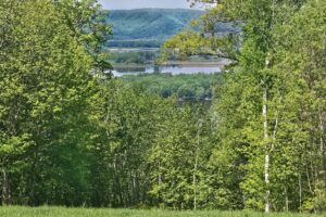 Blufftop property for sale with view of Mississippi River, in Southwest Wisconsin